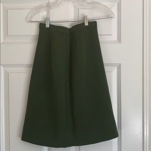 Green Wool Skirt